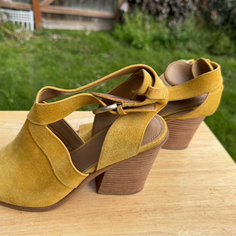 Marc Fisher Beige and Mustard Sandals